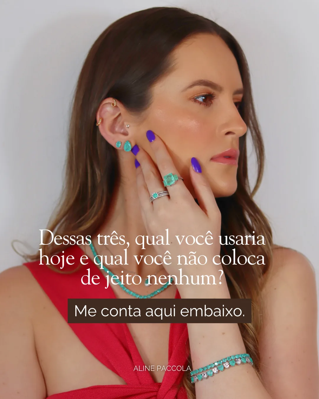 Aline Paccola, slide 8 de 8: Ombreira, franja e couro