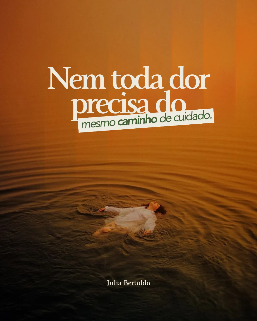 Julia Bertoldo, slide 1 de 8: Nem toda dor precisa do mesmo caminho de cuidado